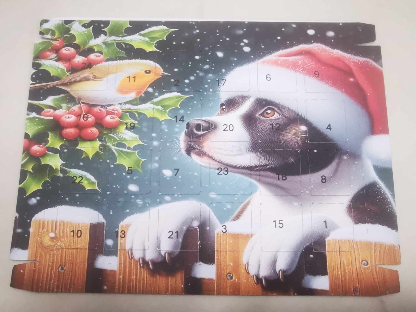 Christmas DOG Advent Calendar Box Packaging - 24 Days