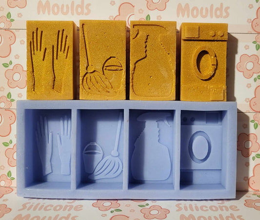 CLEANING Silicone Mould- Perfect for 8 Cell Clamshells - hb