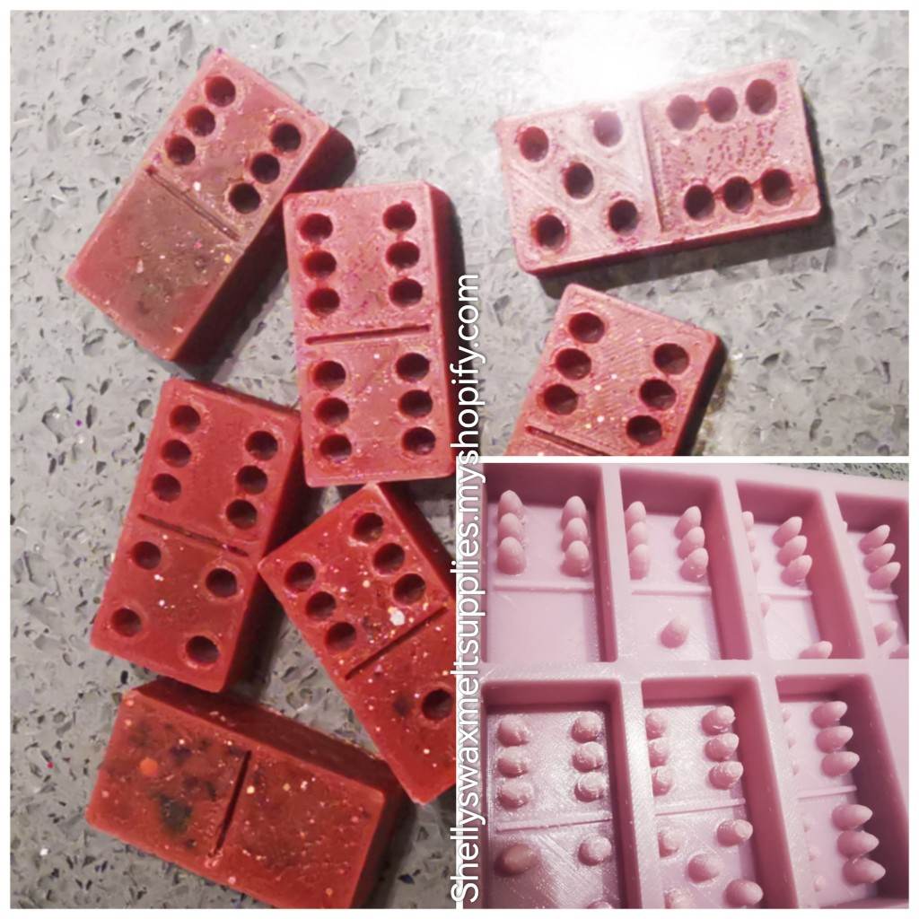 DOMINOES Silicone Moulds - Perfect for 8 Cell Clamshells/HB