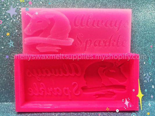 UNICORN ALWAYS SPARKLE Snap Bar Silicone Moulds